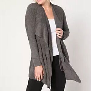 Barefoot Dreams Regular‎ CozyChic Lite Ribbed Island Wrap Cardigan Comfy Lounge